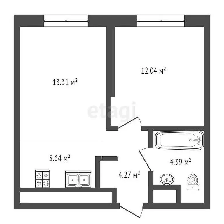 1-комнатная квартира: Тюмень, улица Тимофея Чаркова, 93 (40 м) - Фото 0