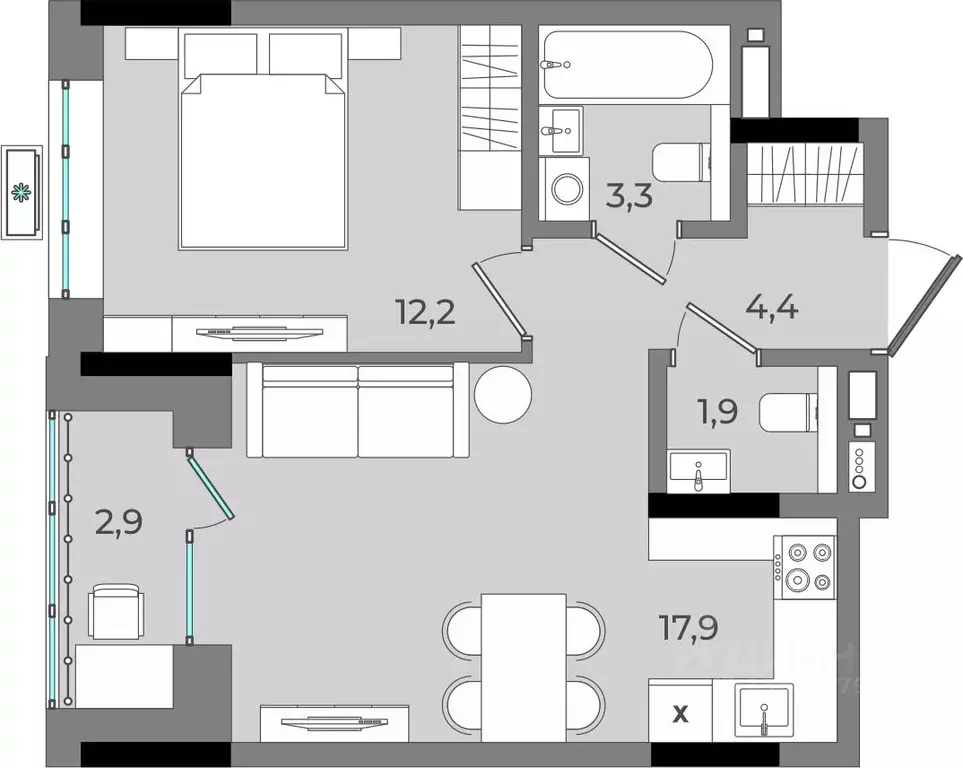 1-к кв. Удмуртия, Ижевск Северо-Западный жилрайон, 2-й мкр, Новый ... - Фото 1