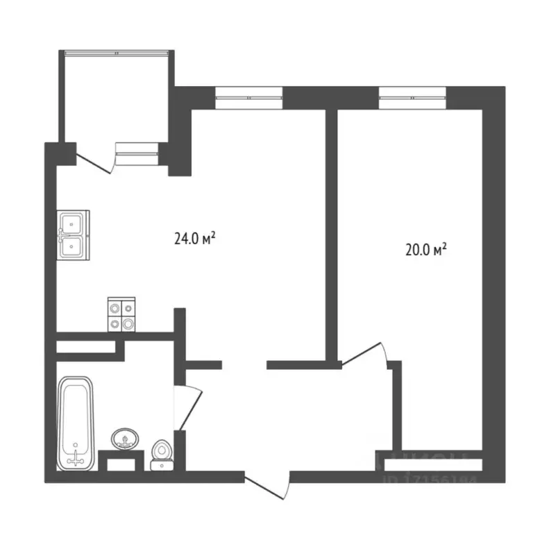 1-к кв. Тюменская область, Тюмень ул. Червишевский Тракт, 47к3 (54.8 ... - Фото 2