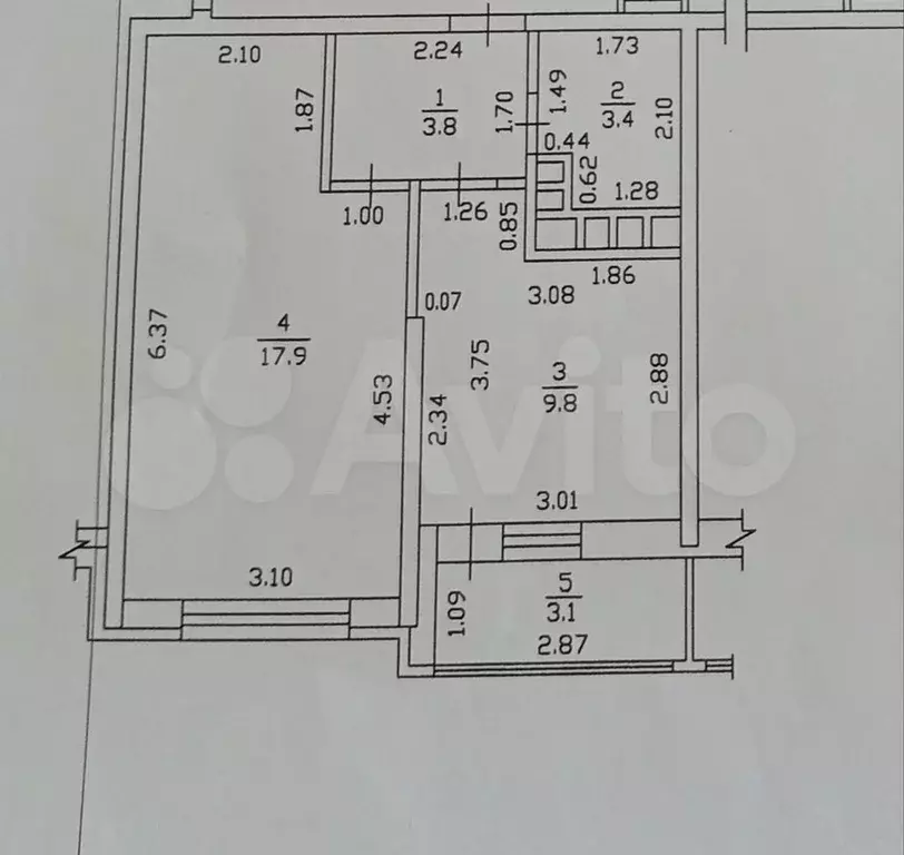 1-к. квартира, 38 м, 5/8 эт. - Фото 0