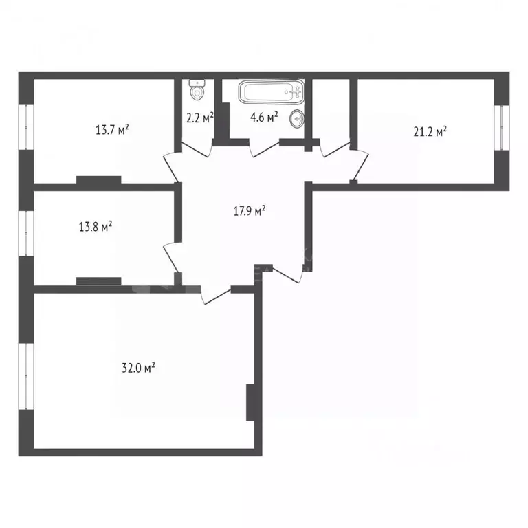 3-к кв. Тюменская область, Тюмень ул. 50 лет Октября, 57В (105.4 м) - Фото 2