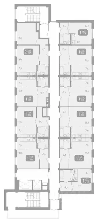 1-к кв. Томская область, Томск ул. Юрия Ковалева, 47 (34.73 м) - Фото 2