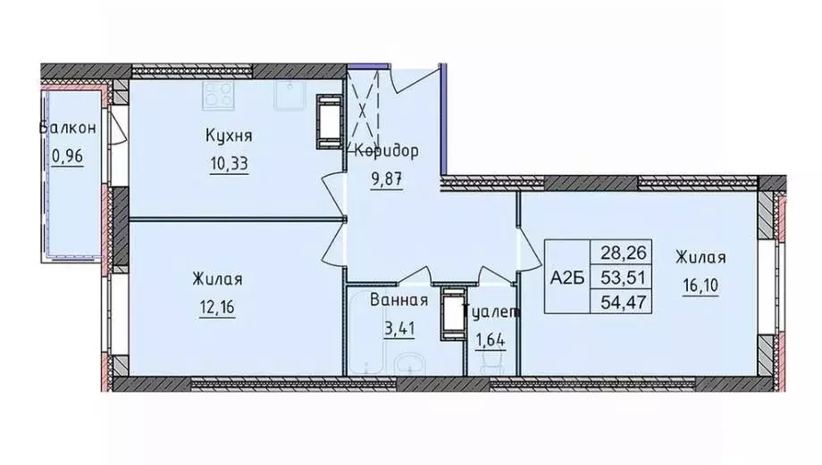 2-к кв. Ярославская область, Ярославль ул. Пашуковская, 11 (54.47 м) - Фото 1