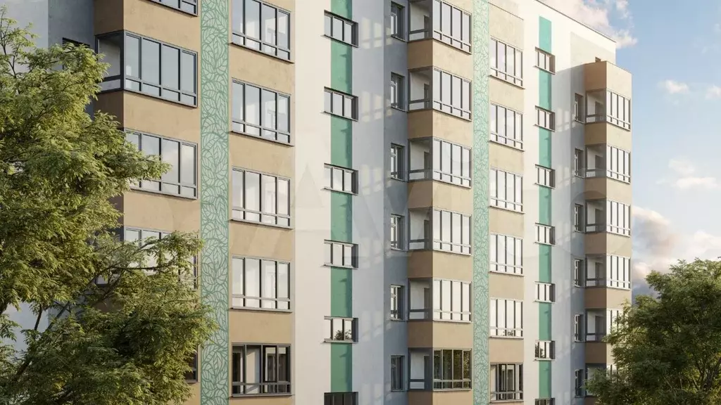 2-к. квартира, 54,5 м, 4/9 эт. - Фото 1