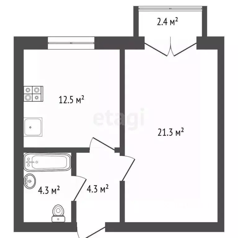 2-к кв. Ярославская область, Ярославский муниципальный округ, пос. ... - Фото 2