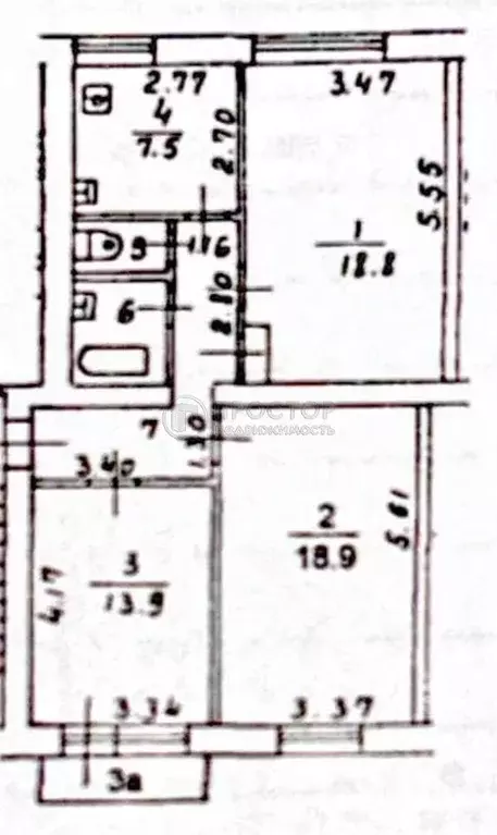 3-к кв. Москва Мичуринский просп., 54К5 (72.0 м) - Фото 2