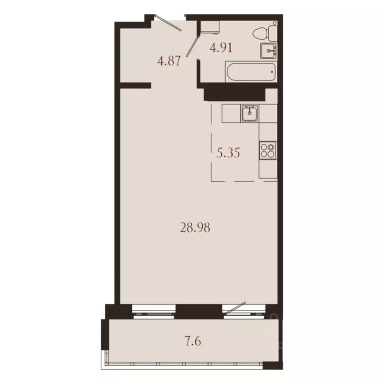 1-к кв. Иркутская область, Иркутск Советская ул., 115/1 (51.71 м) - Фото 1