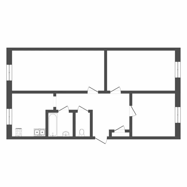 3-комнатная квартира: Тюмень, улица Воровского, 25 (62.4 м) - Фото 1