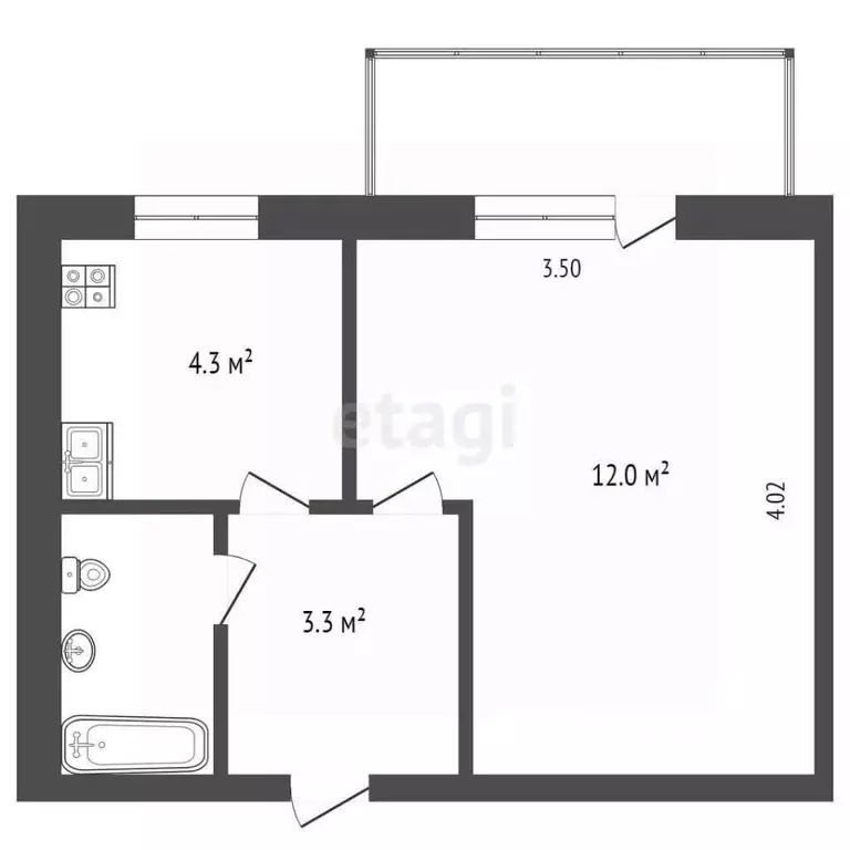 1-к кв. Крым, Бахчисарай ул. Крымская, 8 (21.9 м) - Фото 0