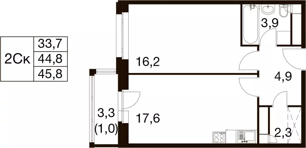 1-комнатная квартира: Балашиха, микрорайон Гагарина, Проектная улица, ... - Фото 1