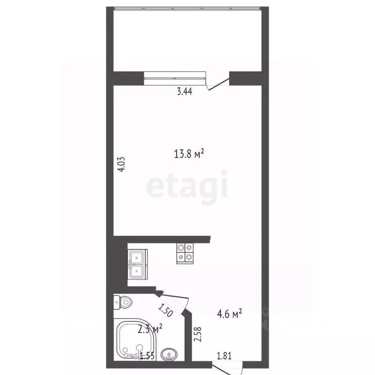 Студия Мордовия, Саранск ул. Тани Бибиной, 1/11 (22.2 м) - Фото 1