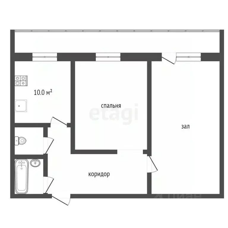 2-к кв. Московская область, Лобня Текстильная ул., 10 (53.7 м) - Фото 2