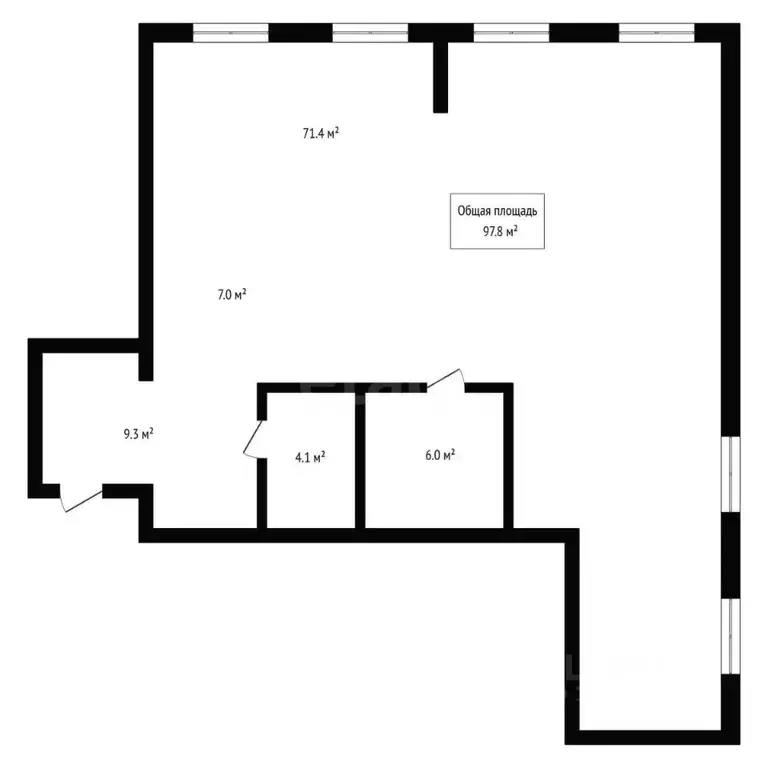 4-к кв. Новосибирская область, Новосибирск Ядринцевская ул., 54 (97.8 ... - Фото 2