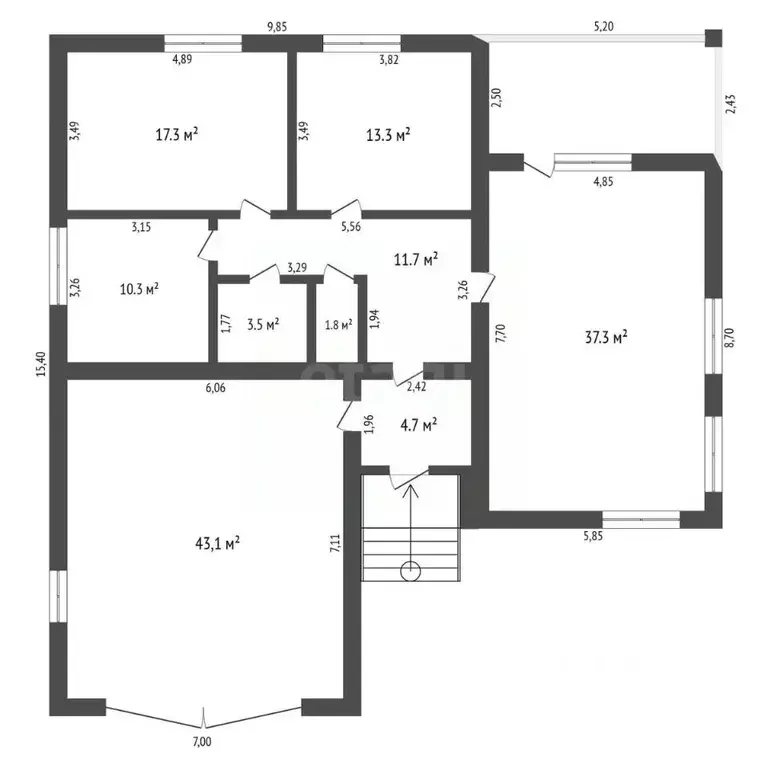 Дом в Амурская область, Благовещенск ул. Ромашковая, 53/2 (177 м) - Фото 2