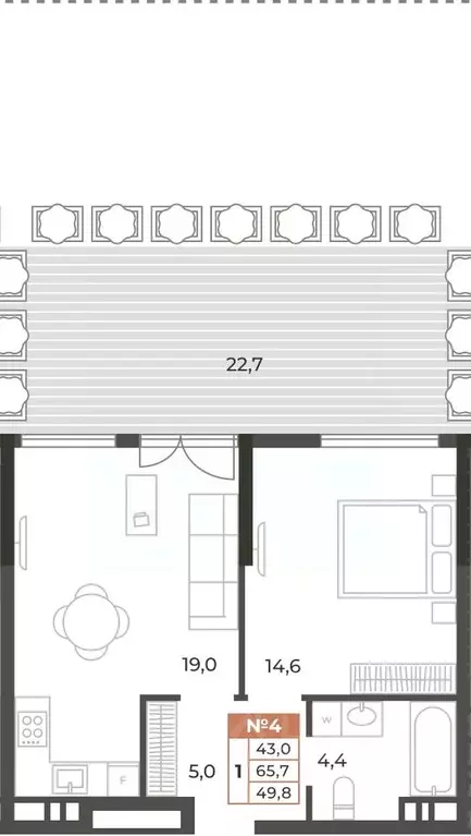 1-к кв. Крым, Симферополь ул. Караимская, 50 (49.8 м) - Фото 0