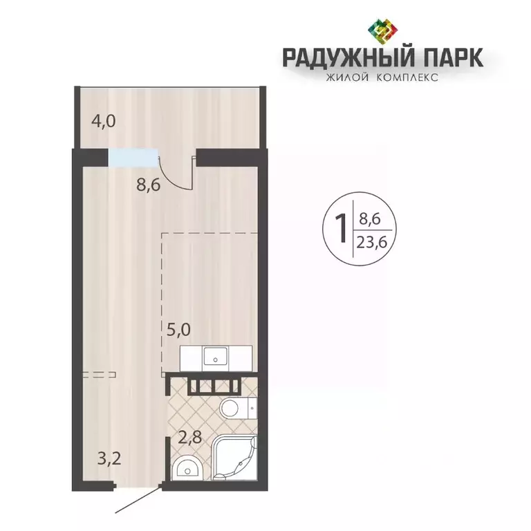 1-к кв. Иркутская область, Иркутск ул. Костычева (23.6 м) - Фото 0