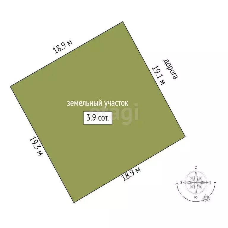 Участок в Новая Отрадовка, СНТ Эдельвейс (3.9 м) - Фото 0