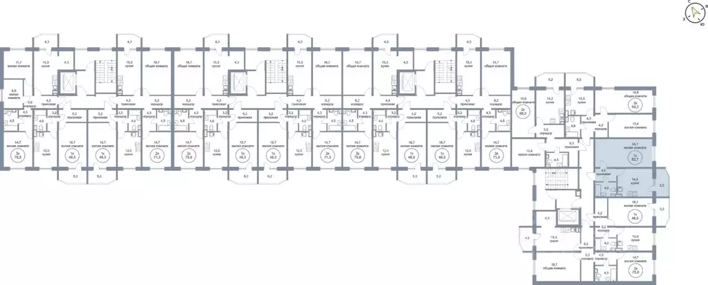 1-к кв. Ханты-Мансийский АО, Нефтеюганск 6-й мкр, 17 (52.7 м) - Фото 2