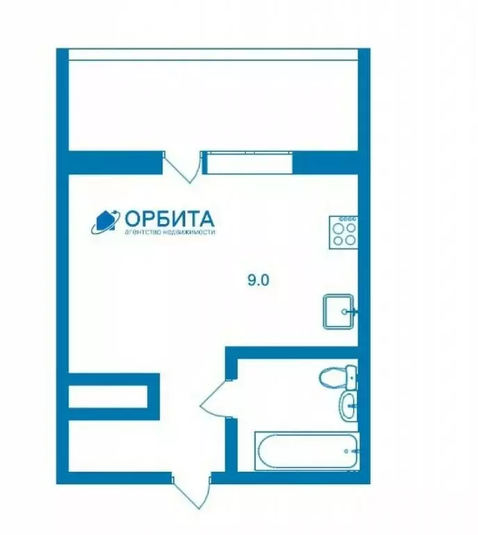 Квартира-студия: Тюмень, улица Бабарынка, 16А (12.8 м) - Фото 0