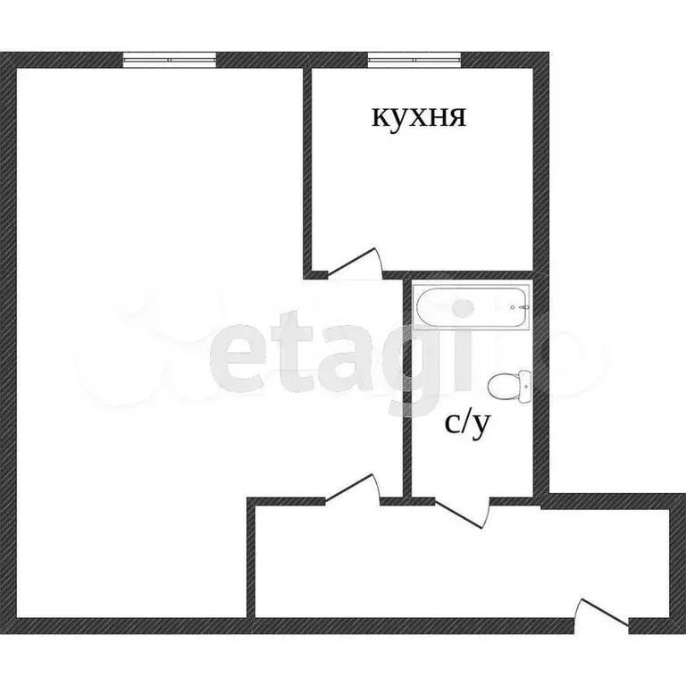 1-к. квартира, 32 м, 2/5 эт. - Фото 0