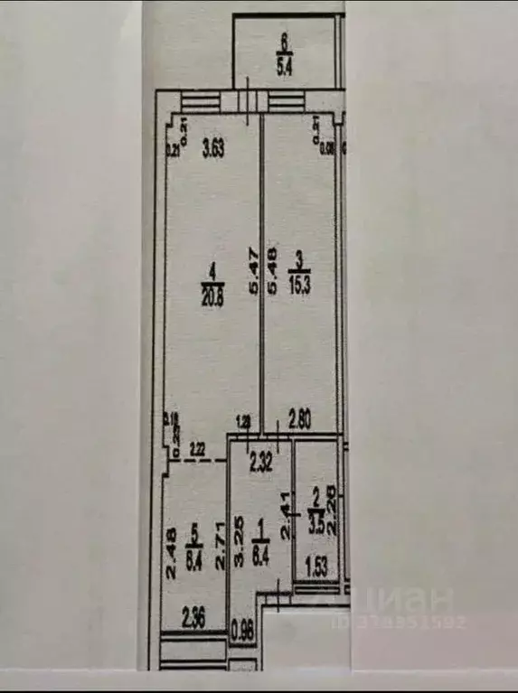 2-к кв. Саха (Якутия), Якутск ул. Севастопольская, 21/1 (57.8 м) - Фото 2