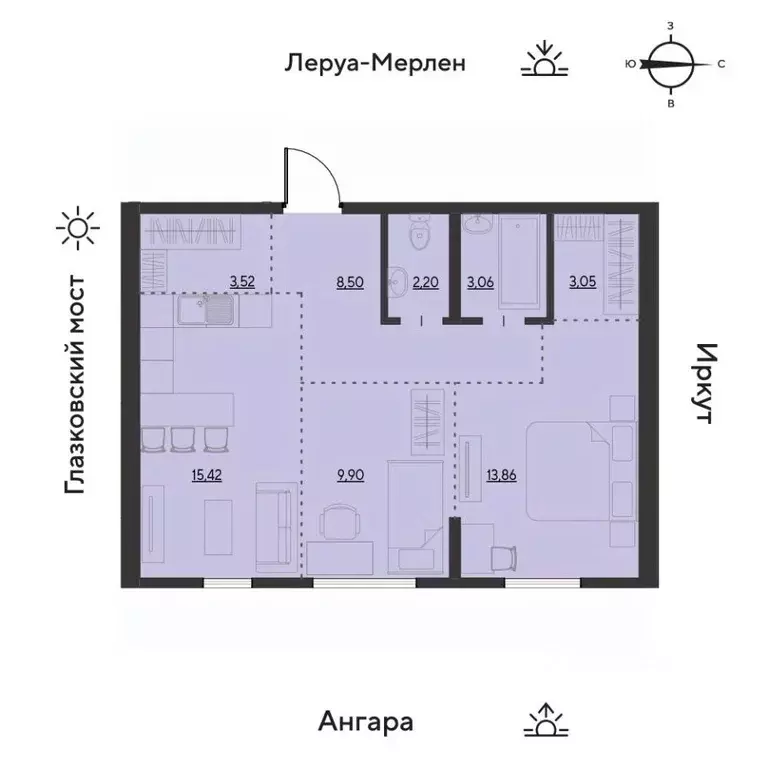 3-к кв. Иркутская область, Иркутск Затон кв-л, ул. Набережная Иркута, ... - Фото 0