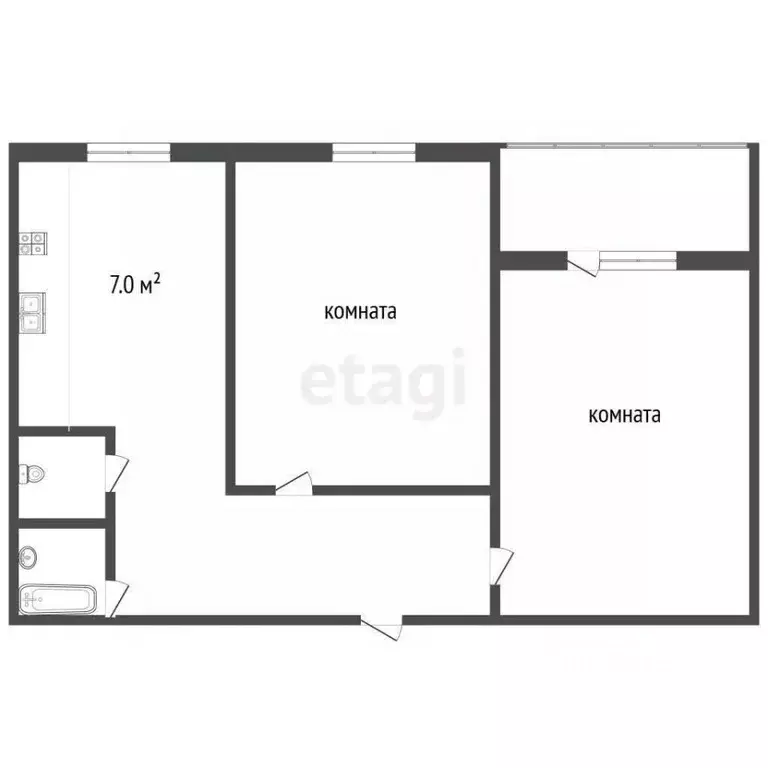 2-к кв. Ямало-Ненецкий АО, Муравленко ул. Ленина, 93 (47.7 м) - Фото 1