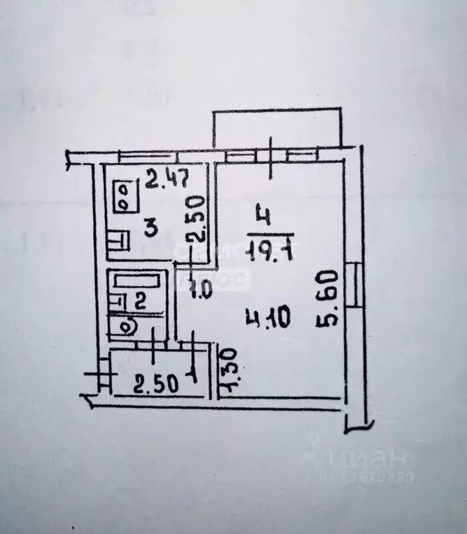 1-к кв. Липецкая область, Липецк ул. Циолковского, 10/2 (30.7 м) - Фото 2