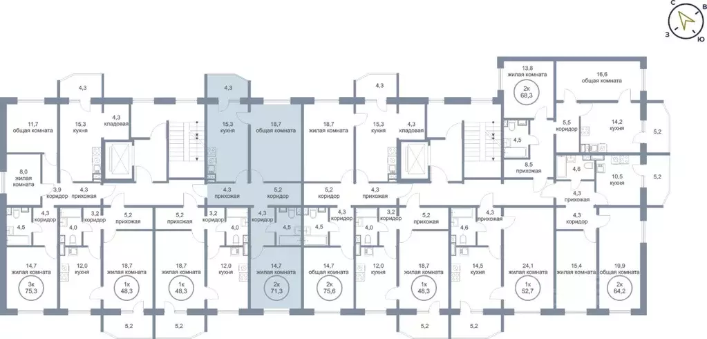 2-к кв. Ханты-Мансийский АО, Нефтеюганск 5-й мкр, 50 (71.3 м) - Фото 1