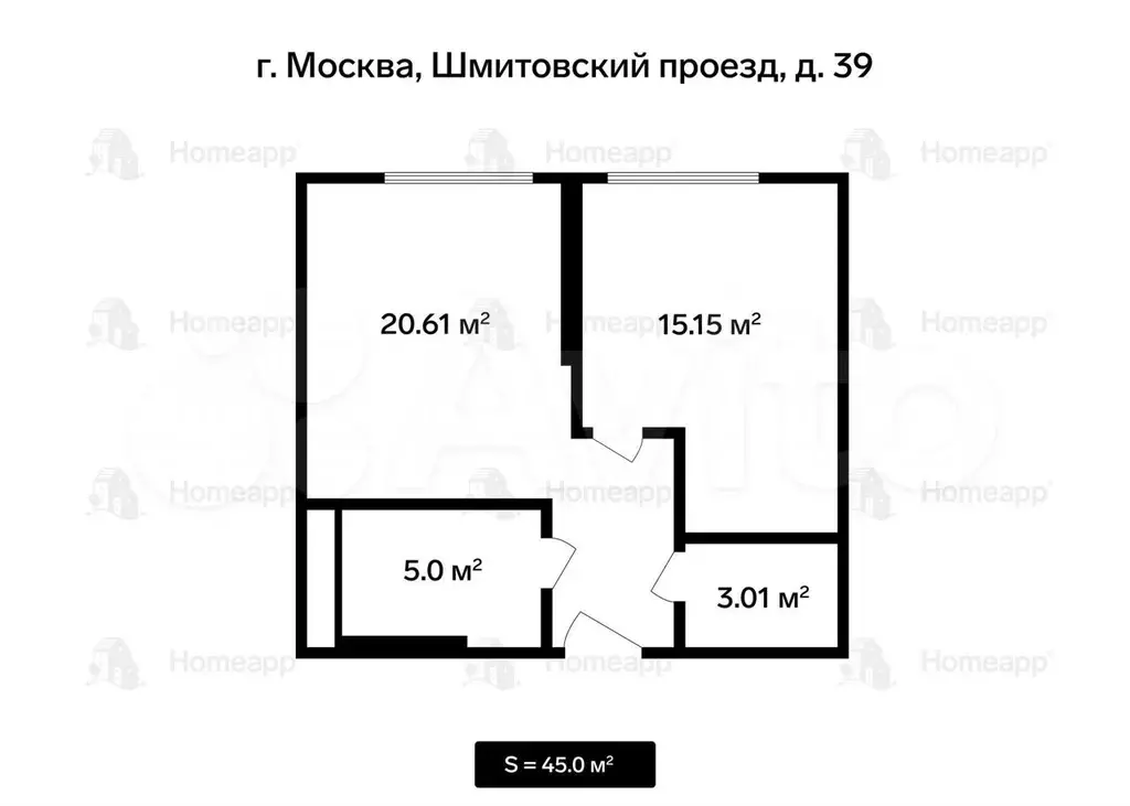 2-к. квартира, 45 м, 21/35 эт. - Фото 0