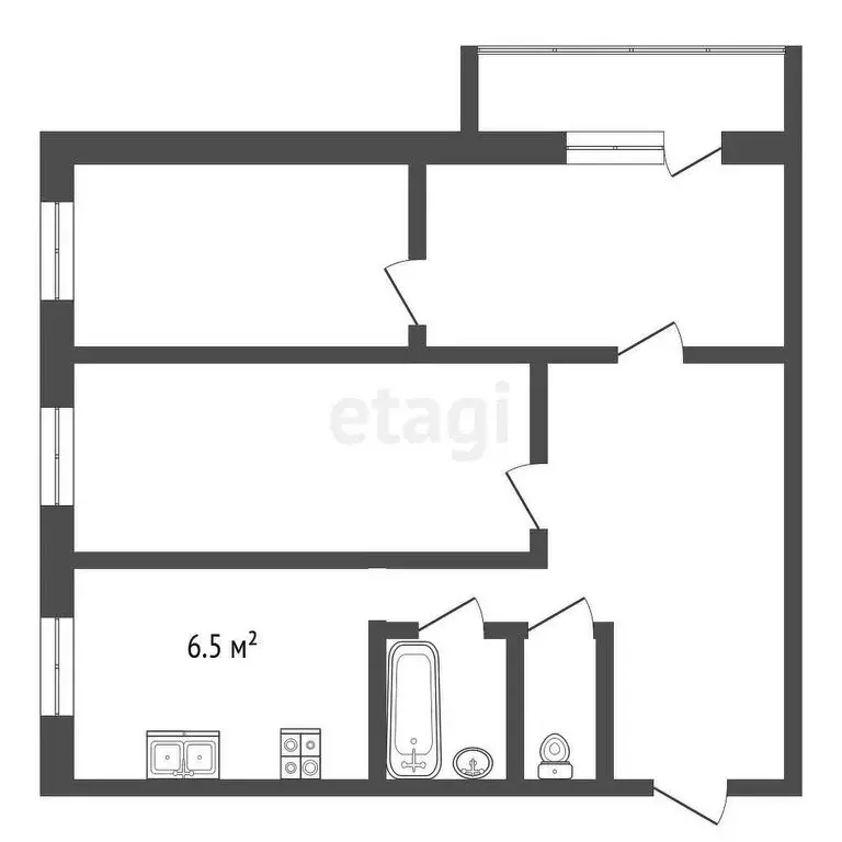 3-комнатная квартира: Тамбов, Советская улица, 113 (50.2 м) - Фото 0