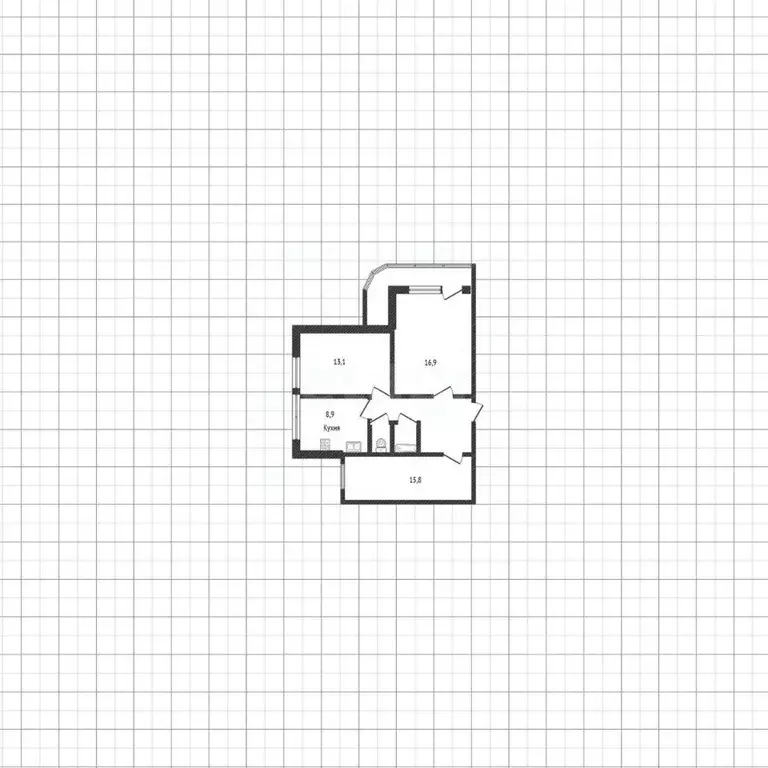 3-к кв. Белгородская область, Белгород ул. Николая Чумичова, 64 (67.0 ... - Фото 2