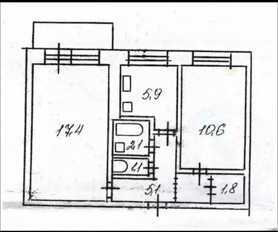 2-к кв. Иркутская область, Иркутск Байкальская ул., 215 (43.9 м) - Фото 2