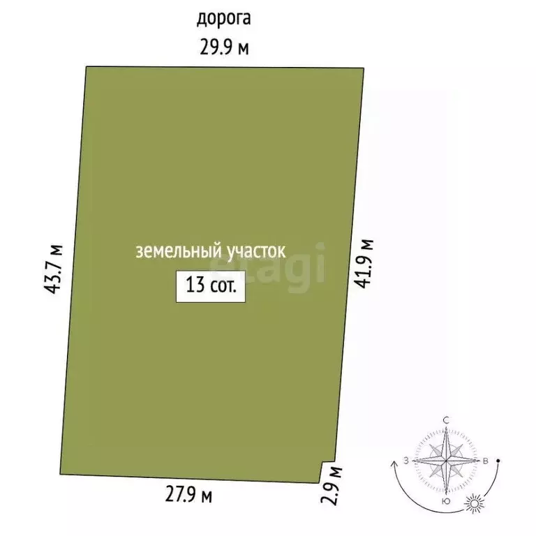Участок в Костромская область, Шарья Лугининская ул., 2 (13.0 сот.) - Фото 1