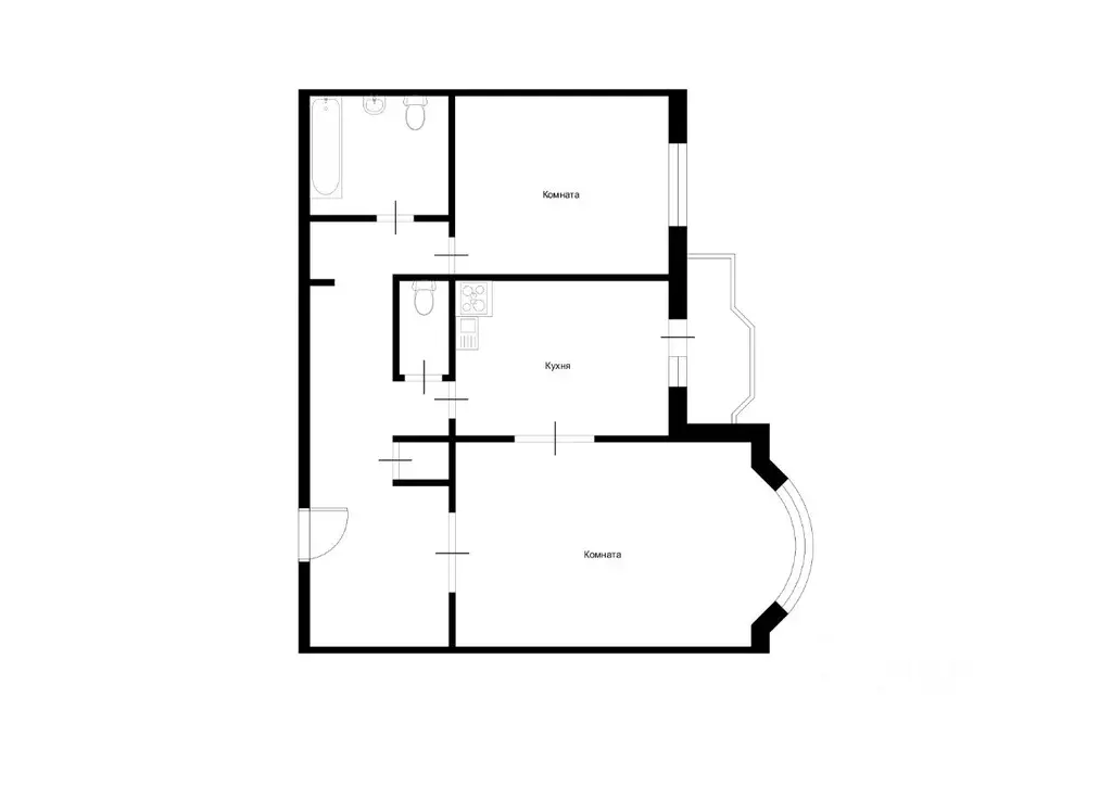 2-к кв. Москва Кастанаевская ул., 41К2 (71.1 м) - Фото 1