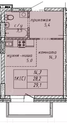 Студия Алтайский край, Барнаул ул. Юрина, 118Д (29.1 м) - Фото 0