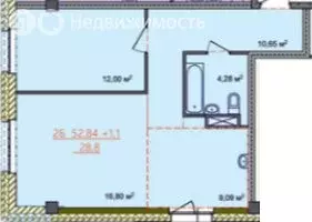 2-комнатная квартира: Абакан, улица Чертыгашева, 166 (52.8 м) - Фото 1
