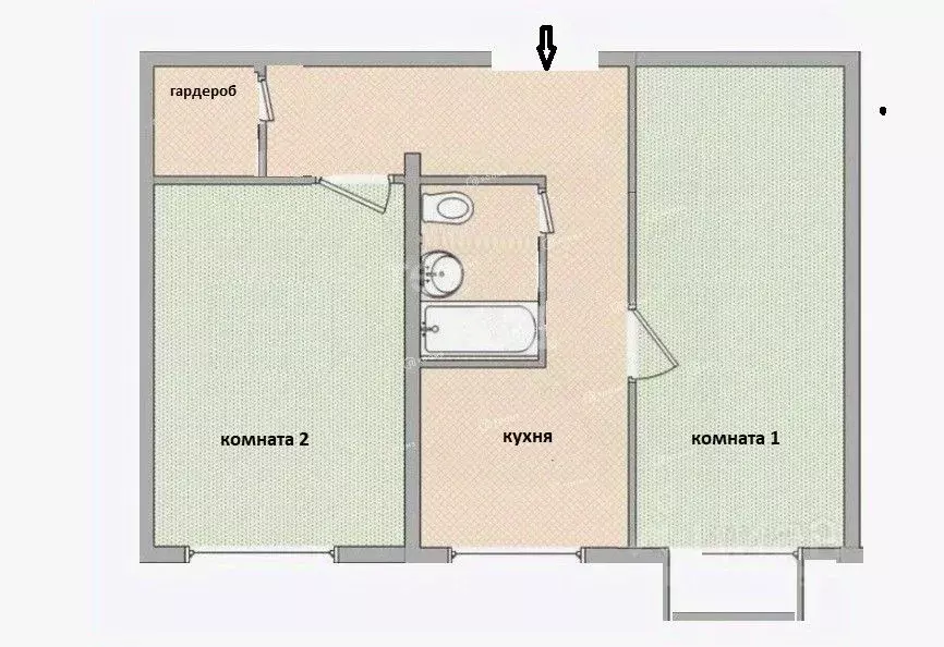 2-к кв. Тульская область, Тула ул. Металлургов, 45Б (44.0 м) - Фото 1