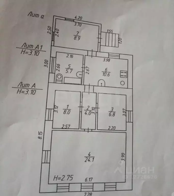 Дом в Калужская область, Калуга Тарутинская ул., 103А (59 м) - Фото 1