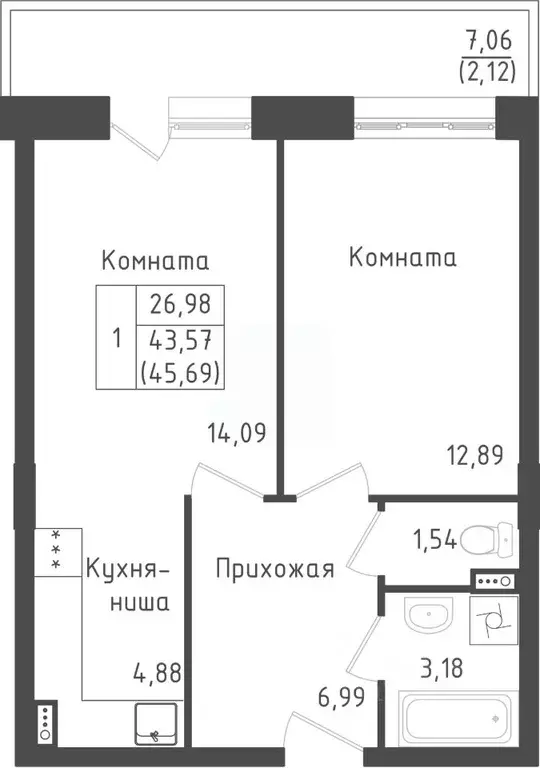 1-к кв. Московская область, Дмитровский городской округ, д. Рыбаки ... - Фото 0