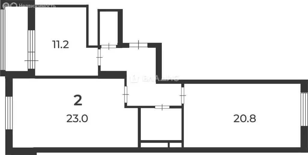 2-комнатная квартира: Москва, Фестивальная улица, 15к2 (68.8 м) - Фото 1