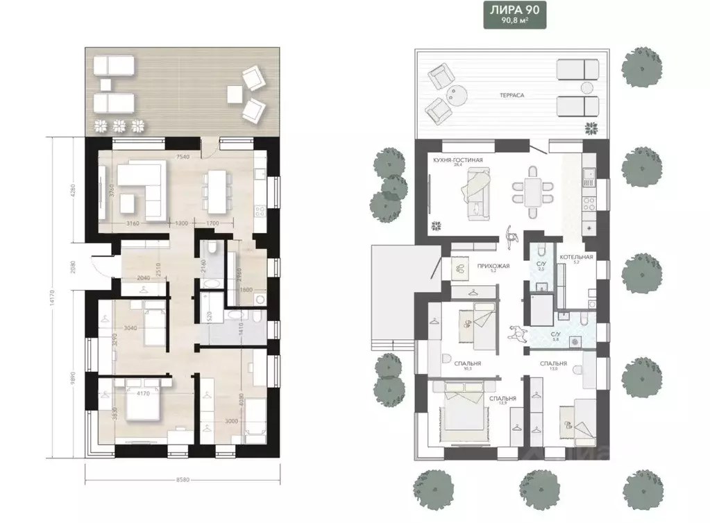 Дом, 90 м - Фото 1