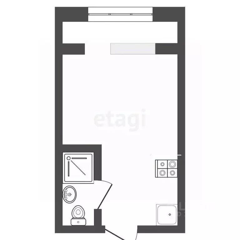 Студия Тюменская область, Тюмень ул. Республики, 237 (22.0 м) - Фото 2