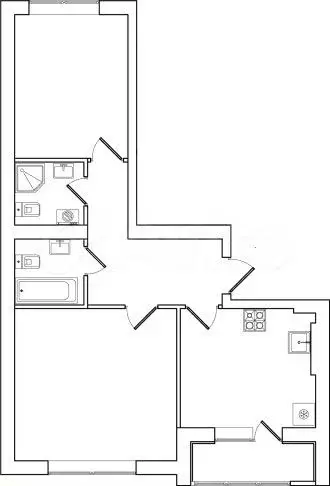 2-к. квартира, 57,9 м, 2/4 эт. - Фото 0