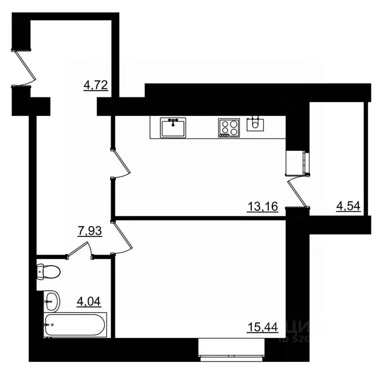 1-к кв. Костромская область, Кострома Малышково мкр,  (47.56 м) - Фото 0