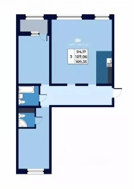 3-к кв. Камчатский край, Петропавловск-Камчатский Олимп жилой комплекс ... - Фото 1