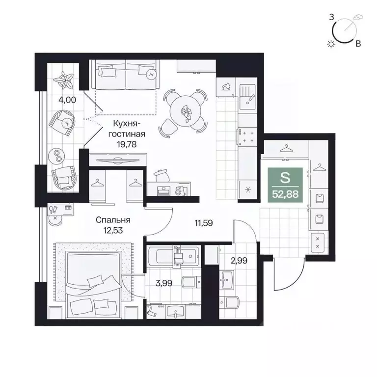 1-к кв. Волгоградская область, Волгоград просп. Имени В.И. Ленина, 59Г ... - Фото 1