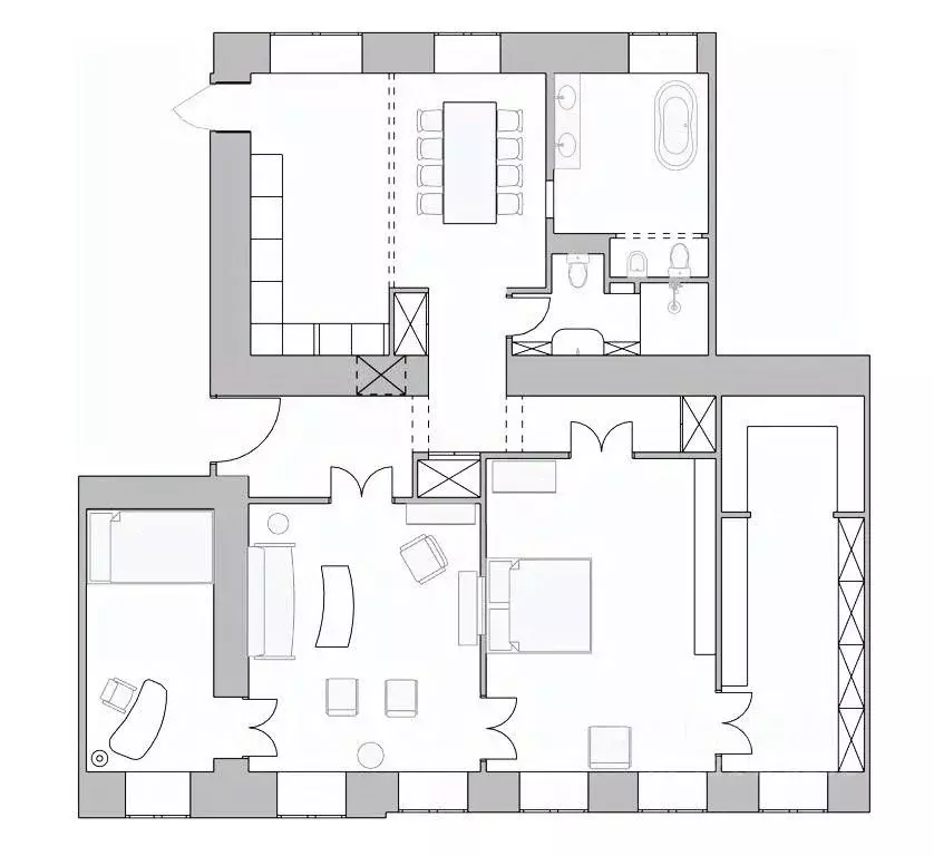 3-к кв. Москва Рождественский бул., 10/7С1 (140.0 м) - Фото 1
