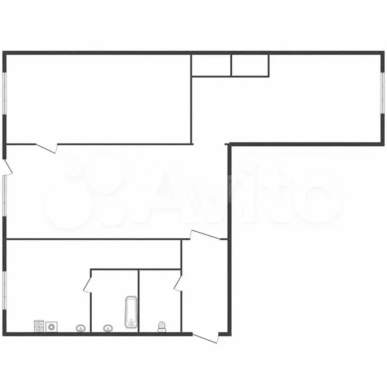 3-к. квартира, 54,1 м, 2/5 эт. - Фото 0