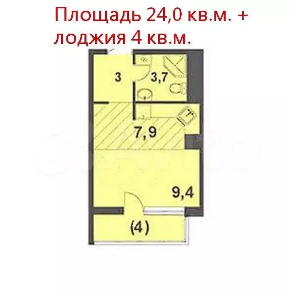 Квартира-студия, 28 м, 14/20 эт. - Фото 0